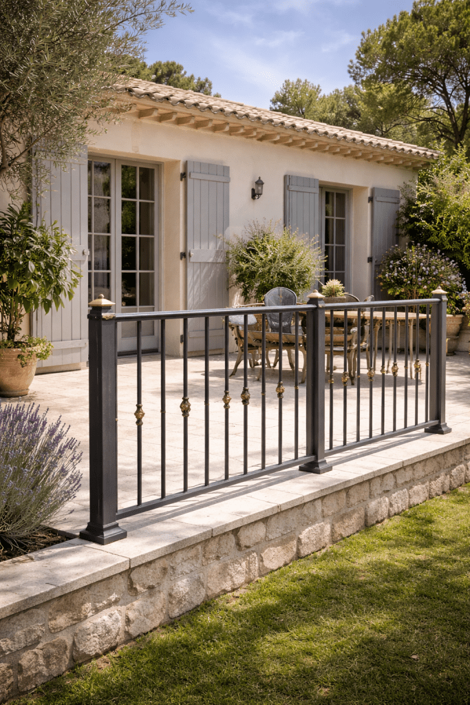 Garde-corps ferronnerie sur une terrasse